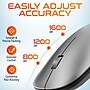Delton K100 Wireless Slim Computer Keyboard and Mouse Combo, Silver (DKML100-WB)~#|#~63311C97-DB08-46FD-A84B52D765897E57_sc7
