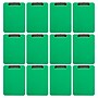 JAM Paper Plastic Clipboard, Letter Size, Green, 12/Pack (340926880AZ)~#|#~63338926-3EF6-4271-90376A0B32ECB78C_sc7