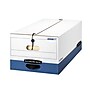 Bankers Box Heavy-Duty Corrugated File Storage Boxes, String & Button, Legal Size, White/Blue, 4/Carton (0001203)~#|#~63344E9D-847F-4162-8FDAC01507025247_sc7