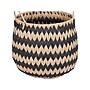 Household Essentials Flame Stitch Cattail/Paper Storage Baskets, Black/Light Beige, 2/Set (ML-6707)~#|#~6335EA31-8AF9-4A2C-96586F6E9DAC00BE_sc7