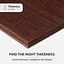 Anji Mountain Plush Bamboo Carpet & Hard Floor Chair Mat with Lip, 47" x 51", Dark Cherry (AMB0500-1003)~#|#~633A270D-937F-453A-BF1BDB75776CE858_sc7