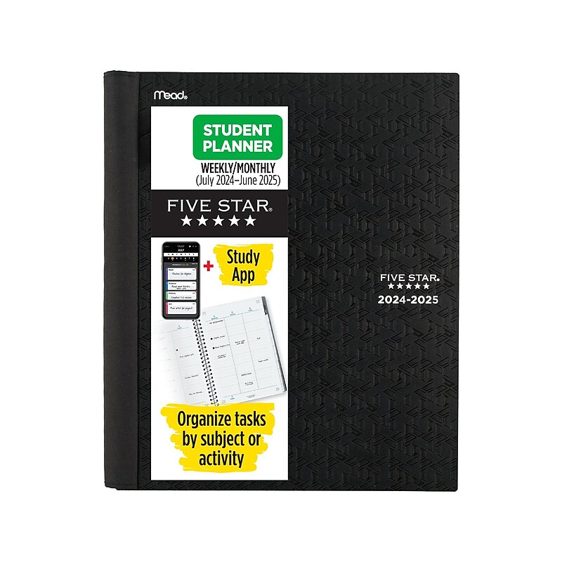 2024-2025 Five Star Advance 8.5" x 11" Academic Weekly & Monthly Planner, Poly Cover, Assorted Colors (CAW659-00-25) image 1