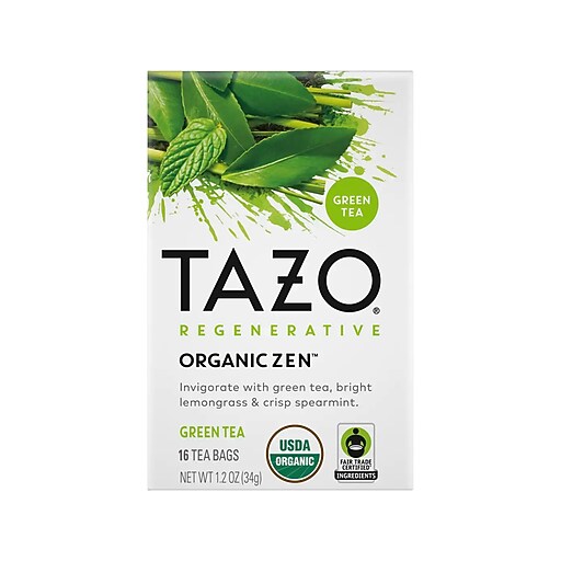 Tazo Zen Green Tea Bags, 16/Box (10794522003096) | Staples