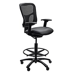 Tempur-Pedic Vinyl Drafting Chair with Backrest and Footrest with