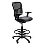 Tempur-Pedic Vinyl Drafting Stool with Backrest and Footrest with Lumbar Support, Black (TP8200-DBLKV)~#|#~6348894B-8EE3-4207-B237563EE96F371D_sc7