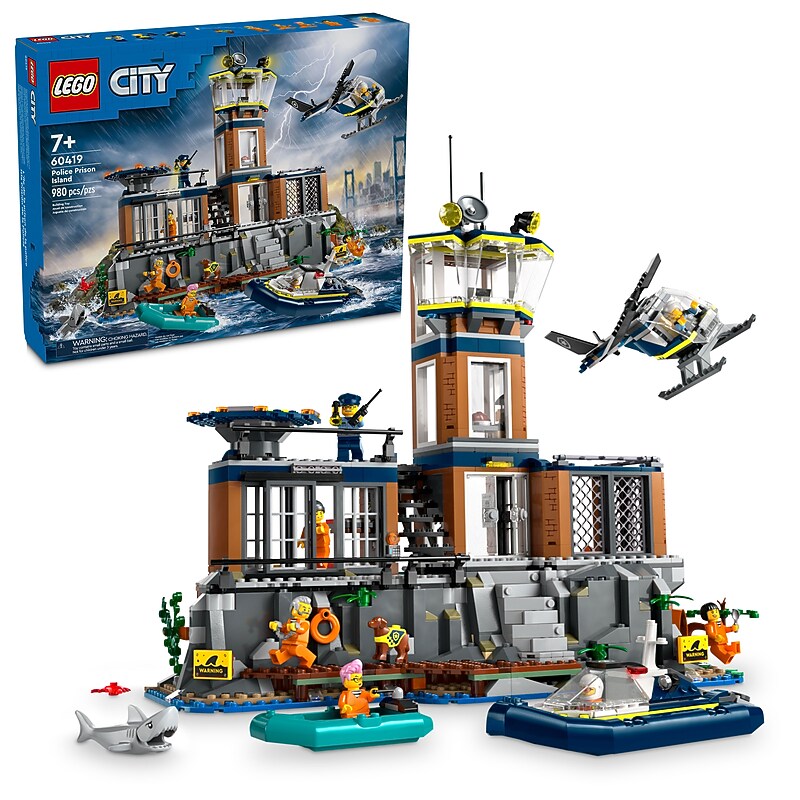LEGO City Police Prison Island Building Set, 980 Pieces (60419) image 1