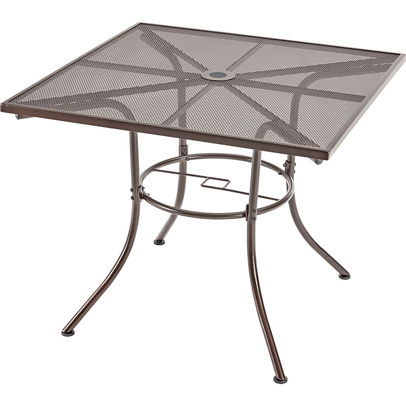 Global Industrial 36" Square Outdoor Cafe Table, Steel Mesh, Bronze (262079BZ) image 1
