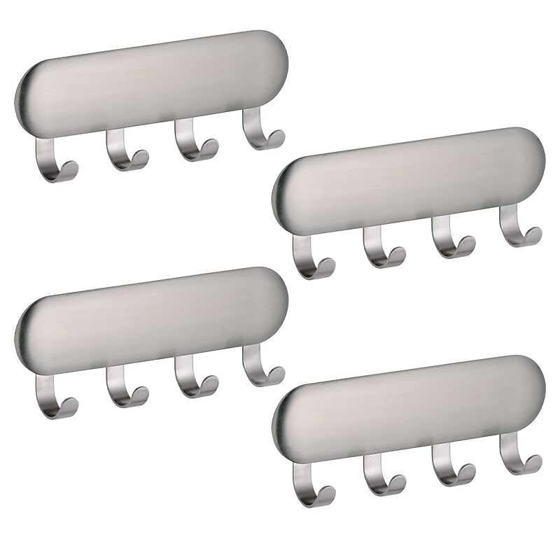iDESIGN Hooks, Brushed Nickel, Stainless Steel, 4/Pack (28138M4) image 1