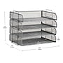 Mind Reader Metal Side Loading Stackable Letter Tray, Silver (DSTACK4-SIL)~#|#~634F2B7A-B854-458F-B6976CA3E814EC04_sc7