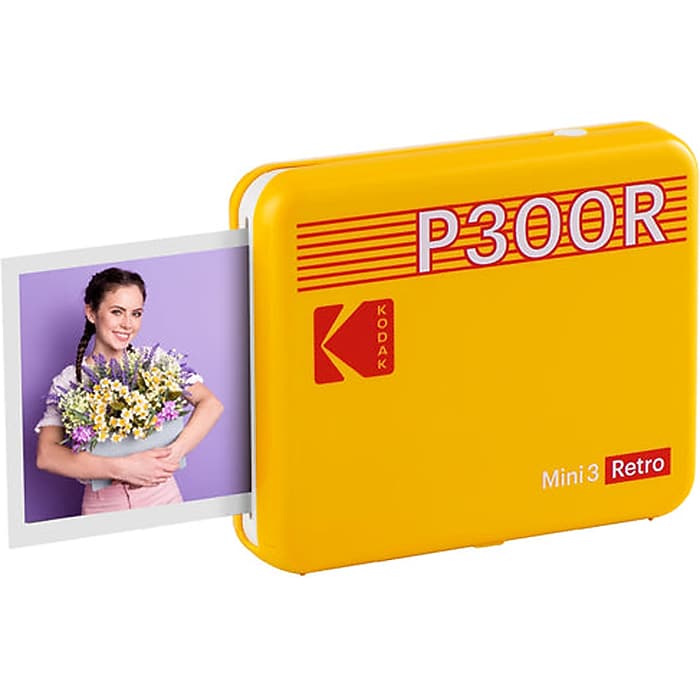Kodak Mini 3 Retro Borderless Printer, Instant Photo (P300RY
