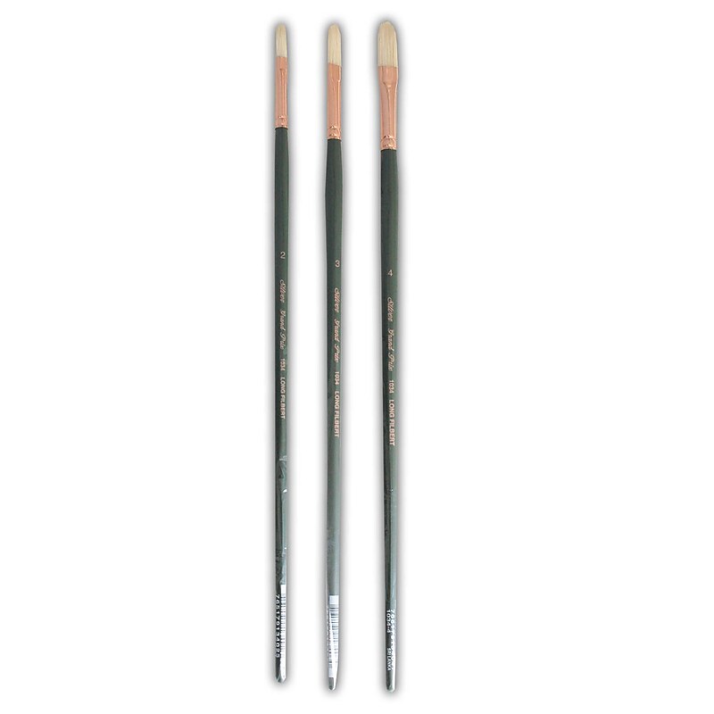 Silver Brush Natural Hog Bristle, Filbert Brushes, 3/Pack (SLVGP1083) image 1