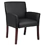 Boss Office Products Box Arm Faux Leather Guest Chair, Black/Mahogany (B619)~#|#~63534CB5-75DF-4CC8-AC5847E37B605077_sc7