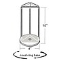 Azar Displays 4" x 10" Three-Sided Revolving Sign and Menu Holder, Top Loading, White Acrylic (193728-WHT)~#|#~6356D4A5-36F1-4E8A-B648506D5426B590_sc7