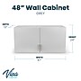 Viva Comfort 36'' H x 48" W Exam Room Medical Cabinet with 48" W Wall Cabinet, 4 Doors, 2 Drawers, Gray (90248NS-GRY-WAL)~#|#~635AB98A-7A6F-423B-B11820E8DAC810DF_sc7