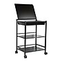 Mind Reader 3-Tier Metal Cart with Covered Compartment, Black (LGCART3T-BLK)~#|#~63630396-7C30-4933-8E51C9C04363D4EA_sc7