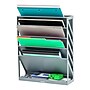 Mind Reader 5-Compartment Mountable Plastic Vertical File Storage, Gray  (WALLANCH-GRY)~#|#~6364DD30-0B65-424D-8F50B73A71F52F2F_sc7