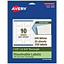 Avery Dissolvable Rectangle Multipurpose Labels, 1.5" x 2.75", Off-white, 250/Pack (94230)~#|#~636A08C6-BD01-4A39-8914E6745E915D11_sc7
