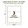 Avery EcoFriendly Laser/Inkjet Rectangle Multipurpose Labels, 3-1/4" x 8-3/8", White, 150/Box (94251)~#|#~63721D53-4552-45EA-AB08930EBD0910AA_sc7