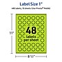Avery Printable Burst Multipurpose Labels, 1", Bright Green, 480/Pack (94606)~#|#~63739AA5-723E-4736-83537149FC45CF74_sc7