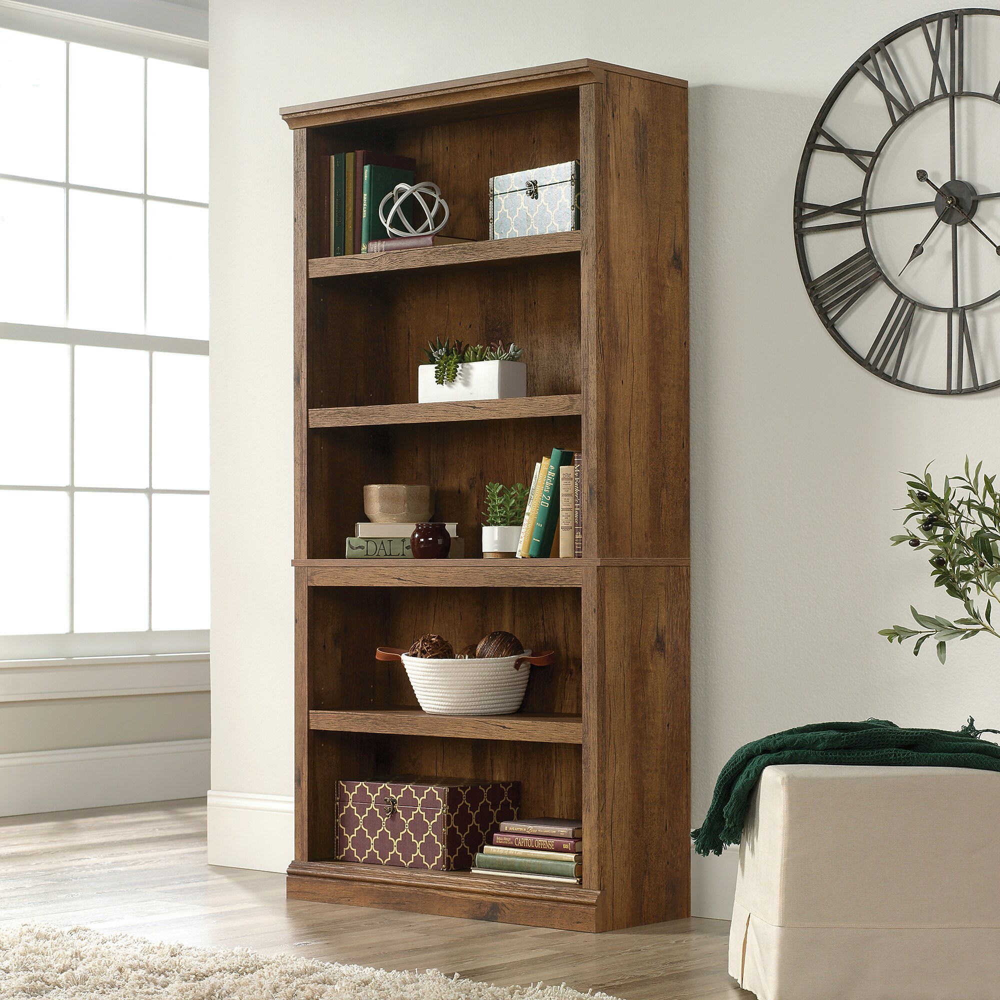 Sauder Select 70″H 5-Shelf Bookcase, Vintage Oak (426421) Sansujyuku sansujyuku.com