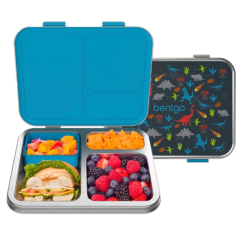Bentgo Kids Prints Lunch Box, Dinosaur (BGSTLPT-DNO) image 1