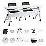 Bush Business Furniture Envision 72"W Foldable Training Room Table with 2 Chairs, White (NVS008WH)~#|#~6378108F-1303-4FFA-9D006A50D8A19BBE_sc7