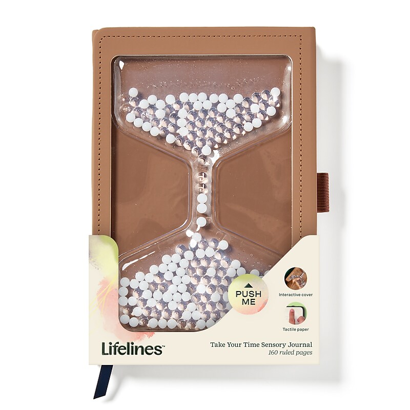 Lifelines Take Your Time Sensory Journal, 5" x 8", Wide Ruled, Brown, 160 Pages (16-0102) image 1