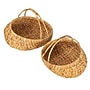Household Essentials Water Hyacinth Handwoven Flower Baskets with Handles, Natural, 2/Set (HE1187)~#|#~637C0EB5-0FA9-4E4C-8E6495F8B6FED699_sc7