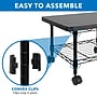 Mount-It! 2-Shelf Laminate/Steel Mobile Printer Stand with Dual Wheel Casters, Black (MI-7857)~#|#~637CBEBB-C3E6-4036-8FDD31920213DF3F_sc7
