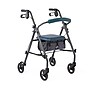 Medline Basic Steel Folding Rollator, Universal, Teal (MDS86850ESAB) ~#|#~63800DA3-B9DC-44D3-837D341B37996143_sc7
