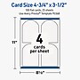 Avery Arched Integrated Cards, Matte White, 100/Pack (19479399677)~#|#~6387288D-B95C-4A75-970831D9C8A07636_sc7