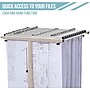 AdirOffice Steel Mobile Blueprint Storage File Storage Cart with (12) 30" Hanging Clamps, Beige (614-6036)~#|#~6388E797-8188-40C9-A94C54E876DEDA51_sc7