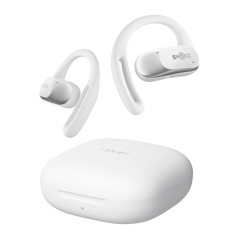 Shokz OpenFit Air Wireless Active Noise Canceling Earbuds, Bluetooth, White (VXLT511GTWT) image 1