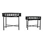 Storied Home Round Bamboo Table Trays on Metal Stands, Black, 2/Set (EC1700)~#|#~638C59A1-28E5-4664-A049E1ABED265F12_sc7