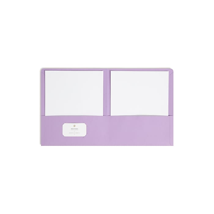 Smead 2-Pocket Heavy Duty Folders, Lavender, 25/Box (87865) | Staples