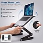Uncaged Ergonomics WorkEZ Executive 18" Laptop Aluminum Cooling Stand, Black (WEEb)~#|#~639BED90-7395-45DC-9997B40553E9456D_sc7