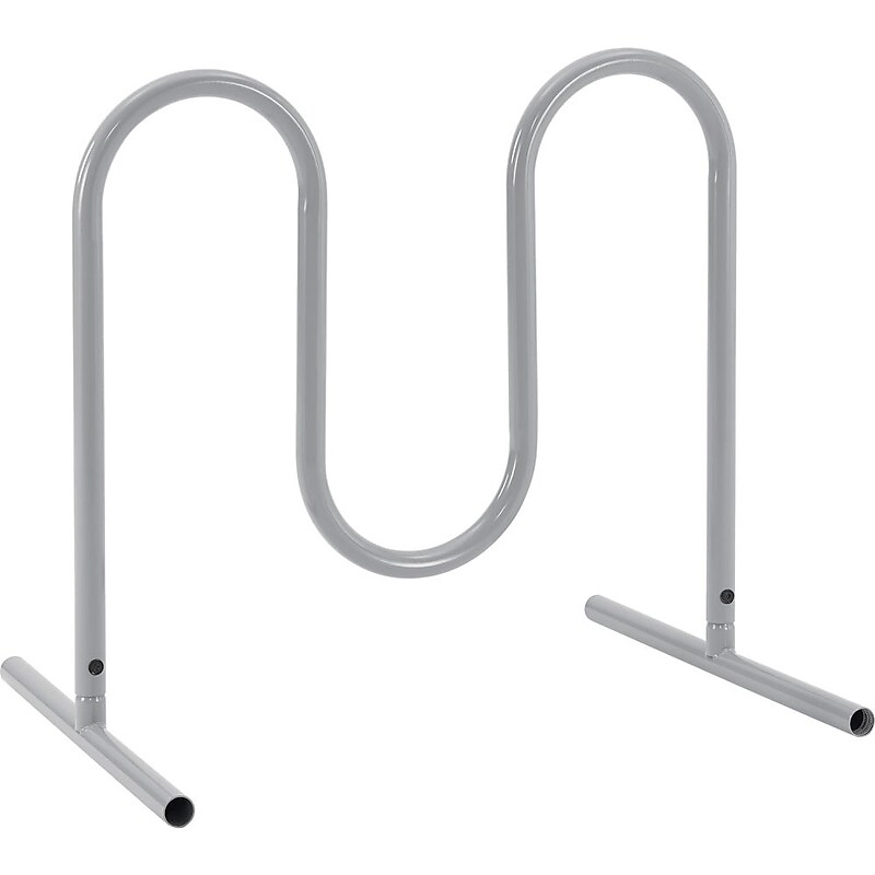 Global Industrial Wave Bike Rack, 5-Bike Capacity, Free Standing, Gray (670343FGY) image 1