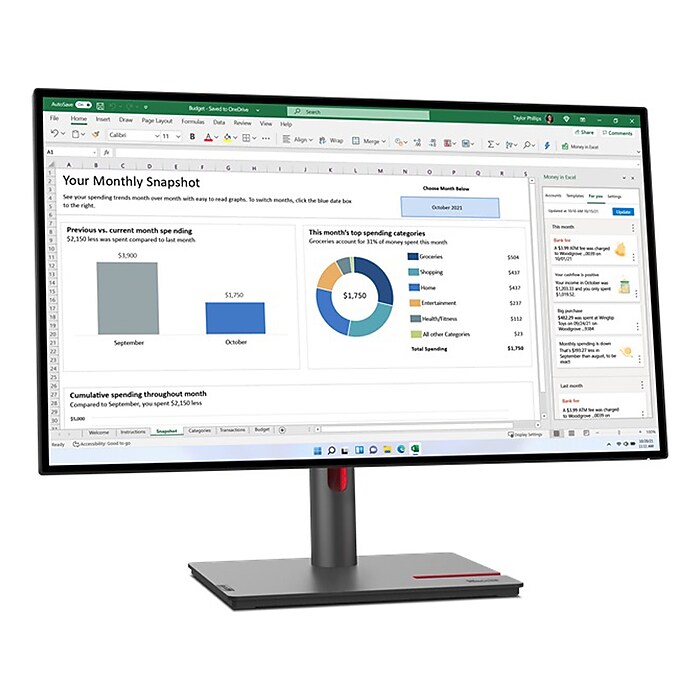 27インチ液晶モニターLENOVO P27h-30 2022年製【スタンド無】① ThinkVision P27h-30 モニター - 製品の概要 - Lenovo Support JP