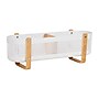 Mind Reader 2-Compartment Plastic Desk Organizer, White (DEBASK-WHT)~#|#~63A113A6-8344-449E-87FC620EFA13C656_sc7