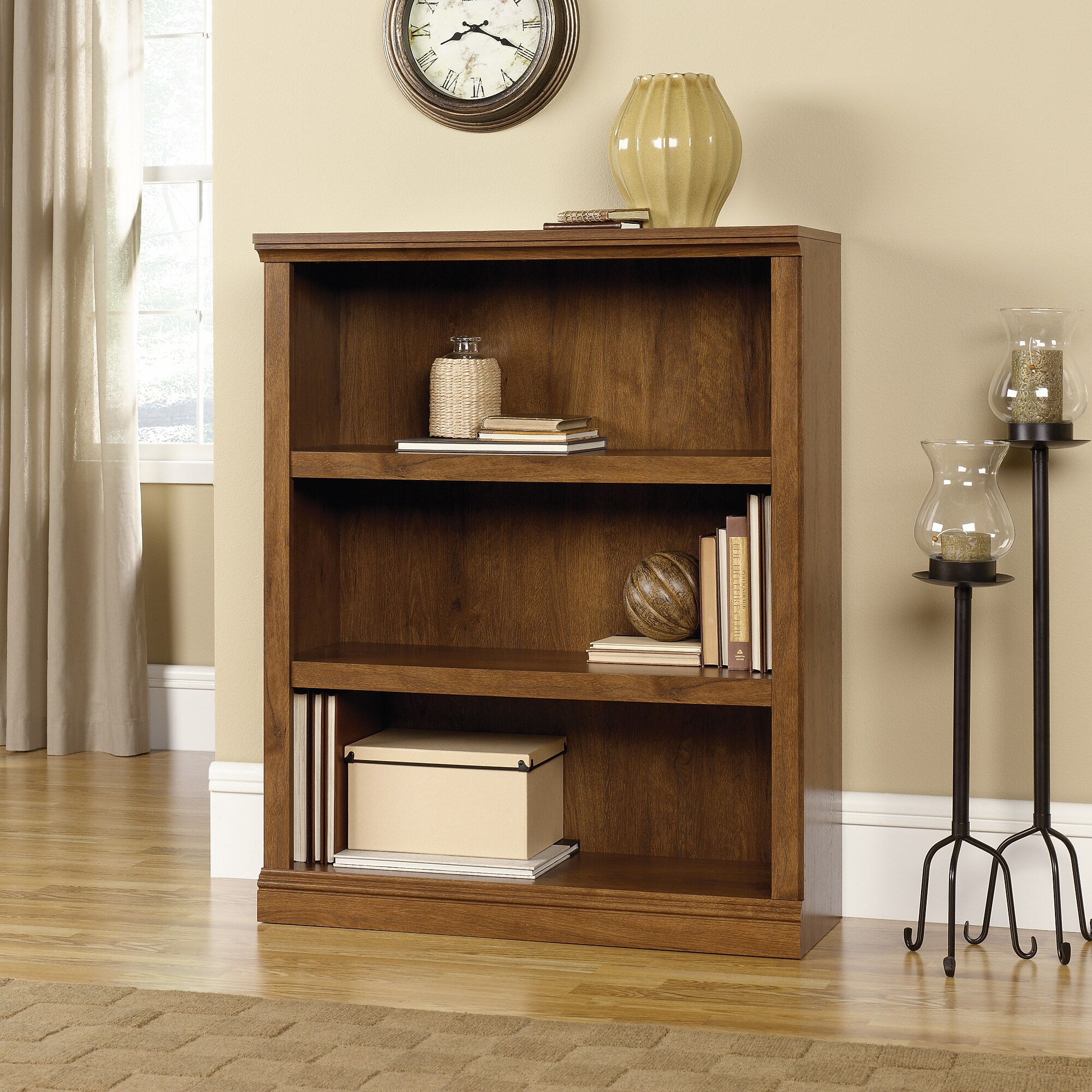 Sauder Select 44″H 3-Shelf Bookcase, Oiled Oak (410372) Sansujyuku sansujyuku.com