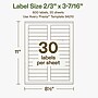 Avery Hemp Rectangle Laser/Inkjet Multipurpose Labels, 2/3" x 3-7/16", Off-White (600/Pack)~#|#~63A814B8-2052-40DD-A190C00EFBE13587_sc7