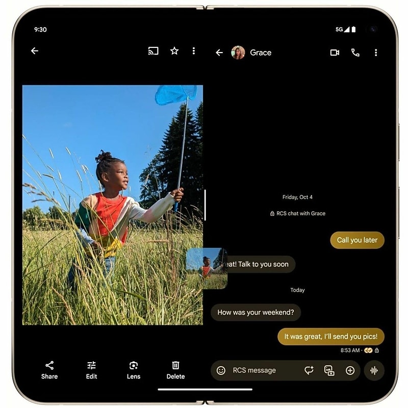 Google Pixel 9 Pro Fold 6.3‑Inch Smartphone, 512GB, Porcelain, Unlocked (GA05800‑US) image 1