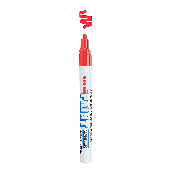 uni PAINT PX-20 Oil-Based Marker, Medium Tip, Red (63602) | Staples