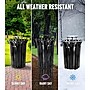 Alpine Industries Metal Outdoor Trash Can with Rain Bonnet Lid and Liner, 38 Gallon, Black (479-38-1)~#|#~63AFDD5A-1D96-40D9-89464AC61C2D2C13_sc7