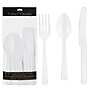 Party City Plastic Assorted Cutlery, Lightweight, White, 24 Pieces/Pack (AM4523-08)~#|#~63B077CC-68C9-485B-8BC9E206D1B06B2A_sc7