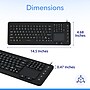 Delton M70 Wired Airtight Waterproof Keyboard, Black (DKBWM70-U)~#|#~63B377A1-CB22-4737-B1F352AD480070EA_sc7
