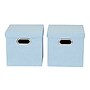 Household Essentials Medium Stackable Folding Fabric Storage Bin, 11" x 11.4"x 11.4", 24.75 Qt., Blue, 2/Pack (816-1)~#|#~63B40982-C16C-40C9-8E17703ED26A51B2_sc7