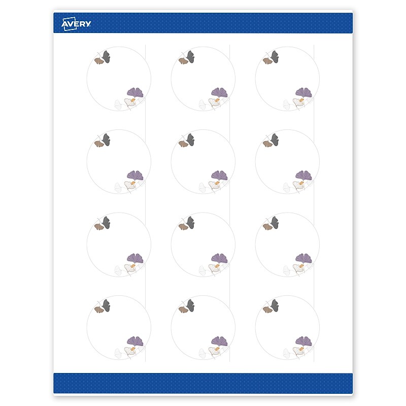 Avery Laser/Inkjet Circle Multipurpose Labels, 2" Dia., White, 120/Pack (S00F48) image 1