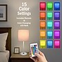 Simple Designs 19.5" LED Table Lamp, White/Gray Shade (LT2024-GOW-CCLB)~#|#~63B5C57D-1A0C-4CAF-ABFD0923F413EF41_sc7