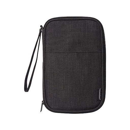 Brookstone RFID Fabric Travel Wallet, Black (BNWM0001) | Staples